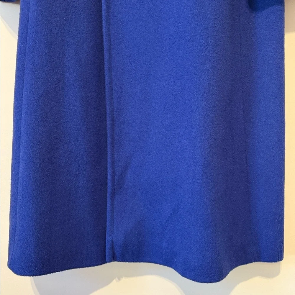 John Weitz Vintage Vibes 60s Inspired Sapphire Blue Wool Women's Pea Coat - Picture 8 of 16